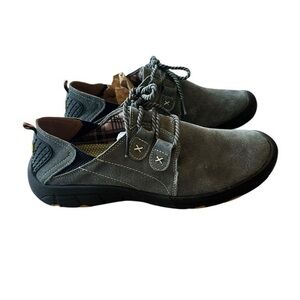 Asifn Leather Sneakers Oxford Driving Outdoor Shoes - Mens Size 11 - Gray